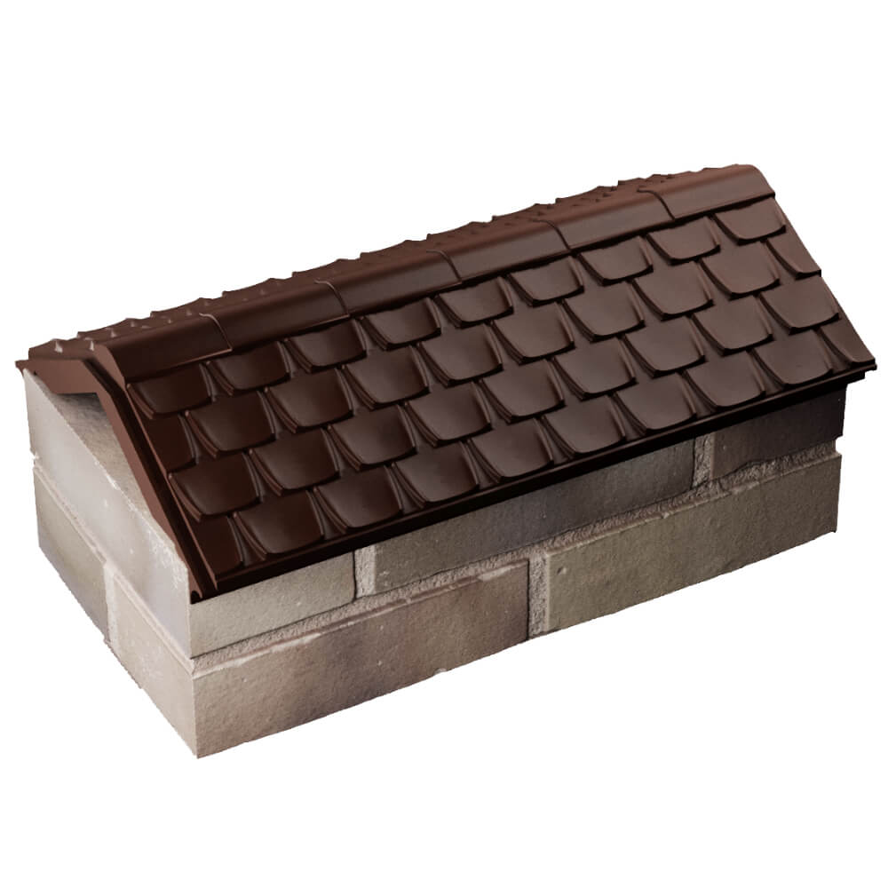 Парапет Zking Эльбрус Коричневый с посадкой на 1 кирпич (255мм) в Нижнекамске фото