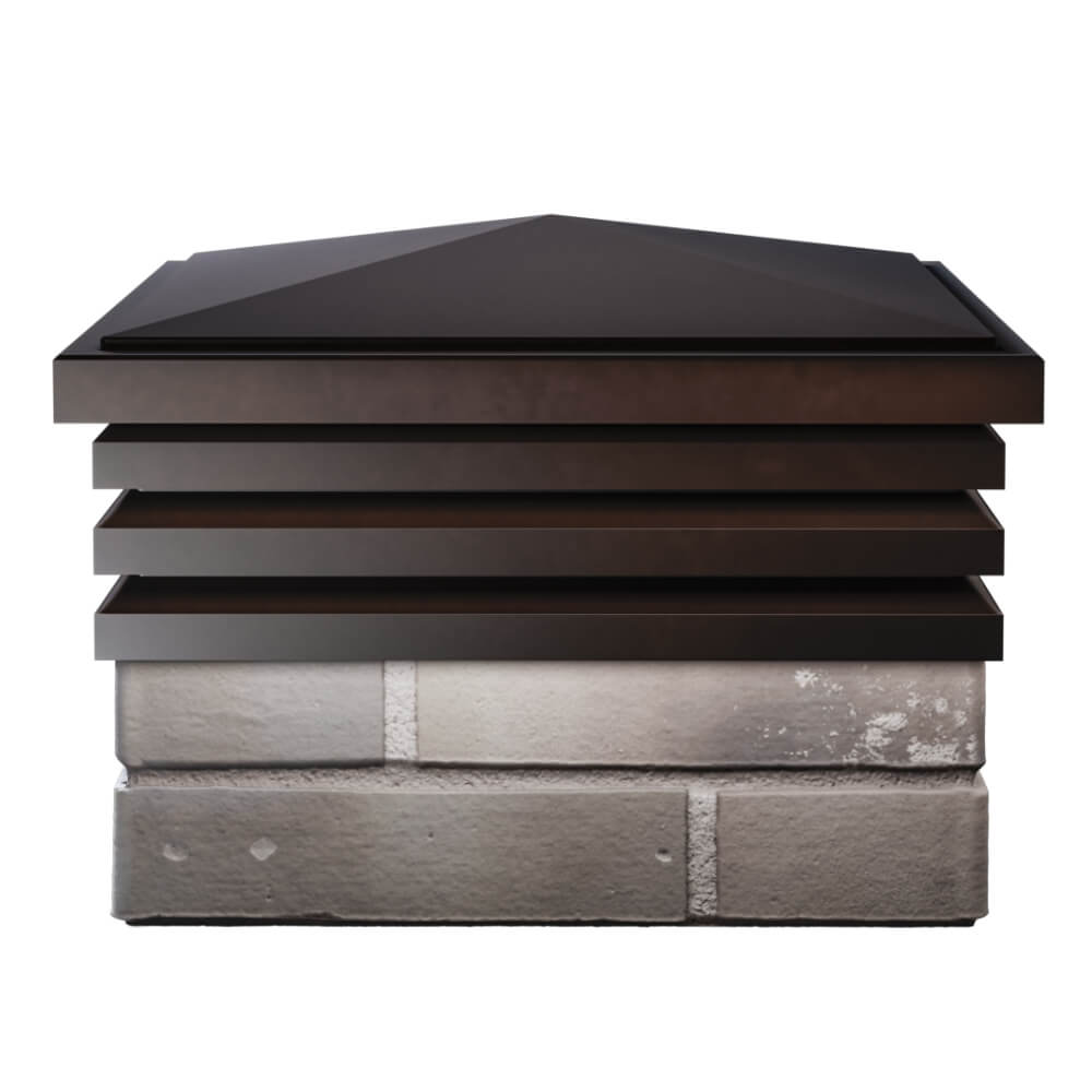 Колпак Zking Бона ХайТек Коричневый на столб 1.5х1.5 кирпича (385х385мм) Нижнекамск фото