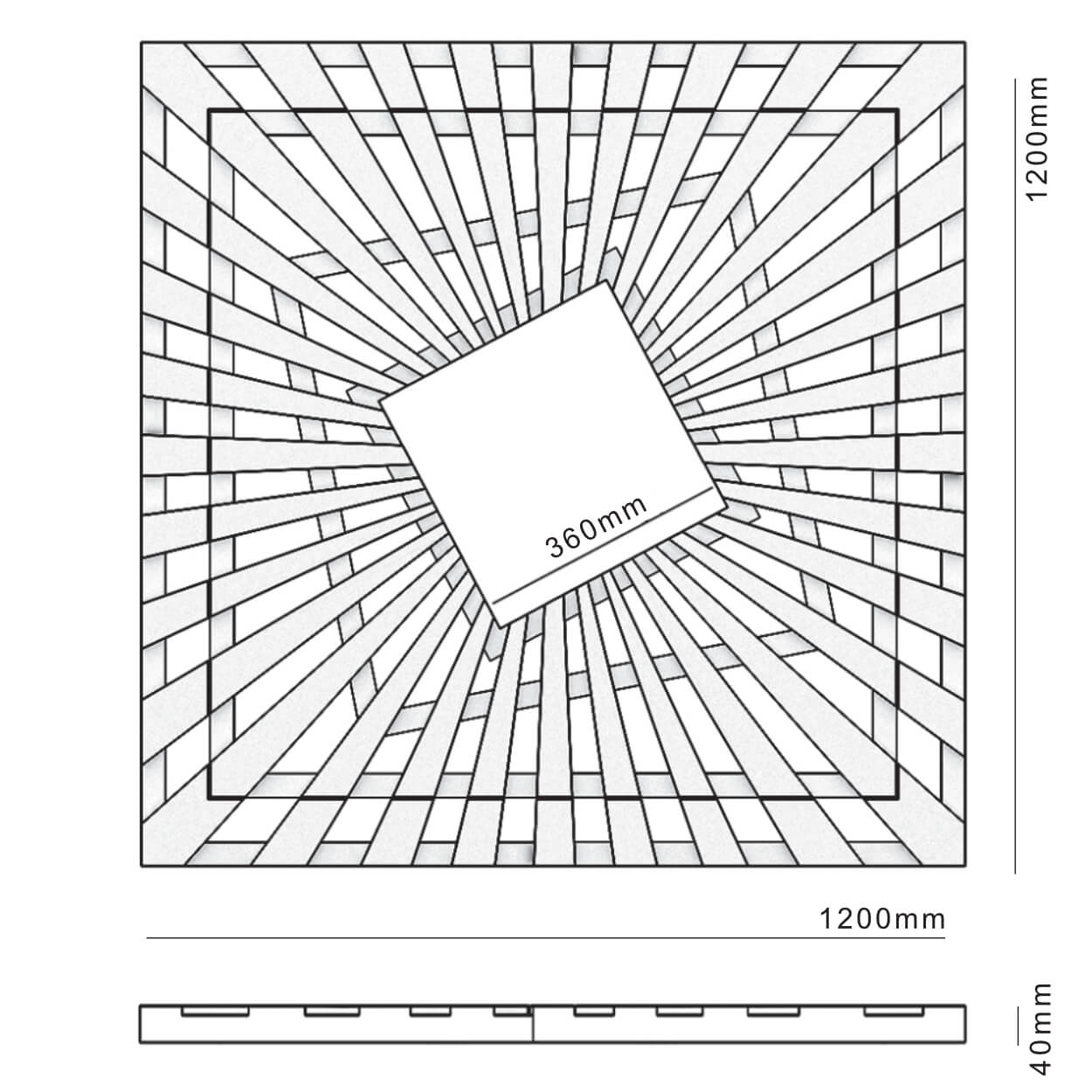 Приствольная решетка для дерева ZKING ATMOSPHERE 1.2х1.2м Черная в Нижнекамске фото