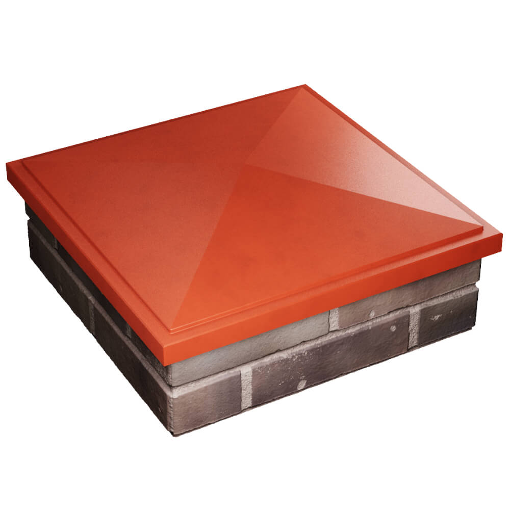 Колпак Zking БонаМоно Красный на столб 2х2 кирпича (515х515, 530х530мм) в Нижнекамске фото