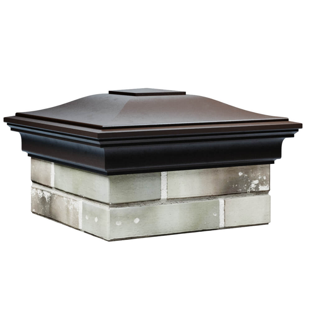 Колпак Zking Монблан Коричневый на столб 1.5х1.5 кирпича (385х385мм) в Нижнекамске фото