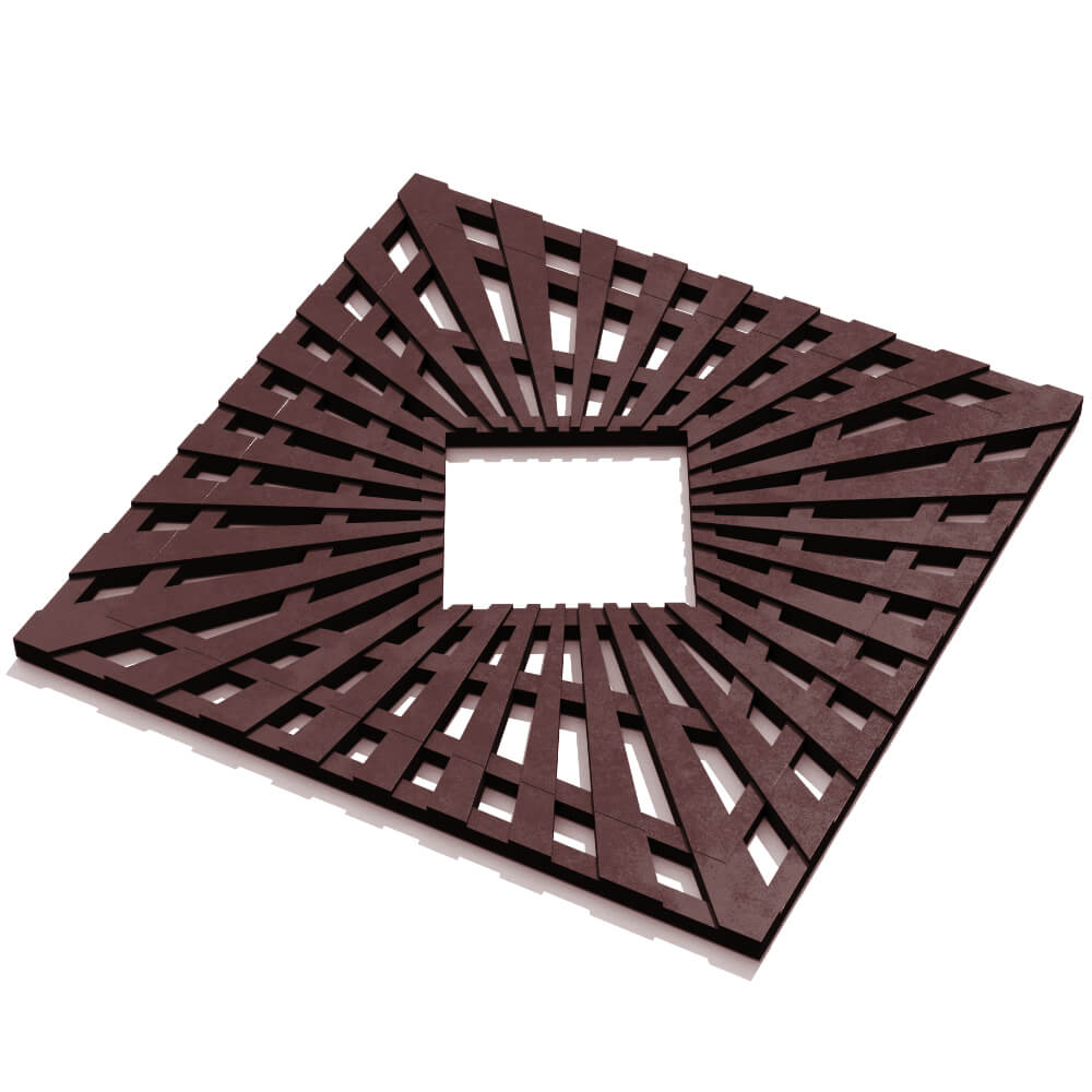 Приствольная решетка для дерева ZKING ATMOSPHERE 1.2х1.2м Коричневая в Нижнекамске фото