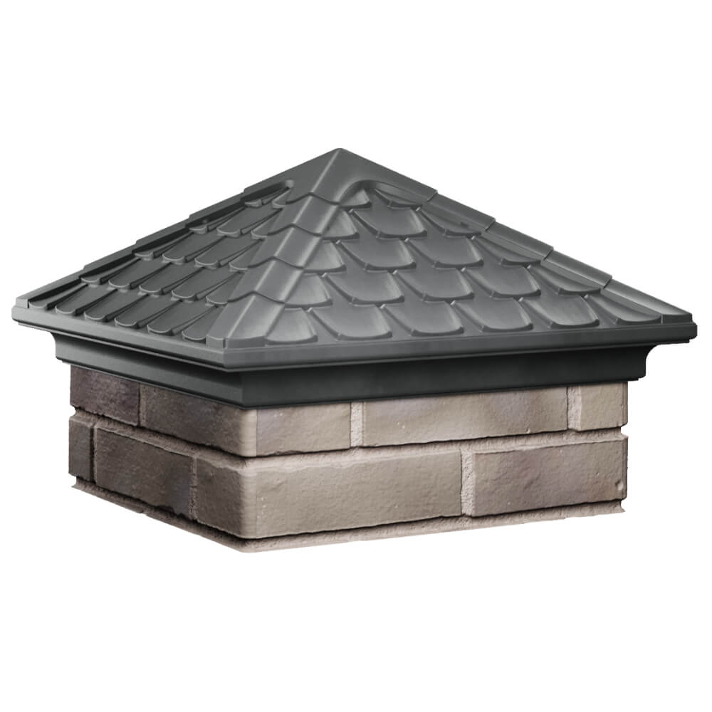 Колпак Zking Эльбрус Серый на столб 1.5х1.5 кирпича (385х385мм) в Нижнекамске фото