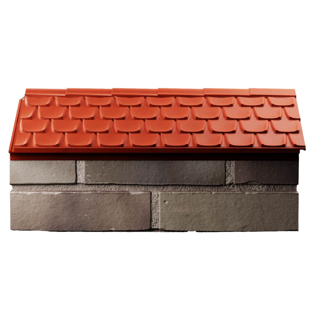 Парапет Zking Эльбрус Красный с посадкой на 1 кирпич (255мм) в Нижнекамске фото