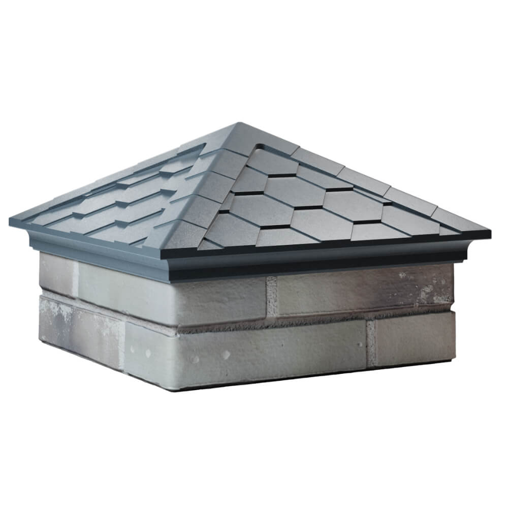 Колпак Zking Эверест Серый на столб 1.5х1.5 кирпича (390х390мм) в Нижнекамске фото