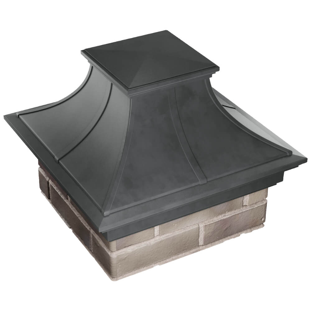 Колпак Zking Монблан Премиум Серый на столб 1.5х1.5 кирпича (385х385мм) в Нижнекамске фото