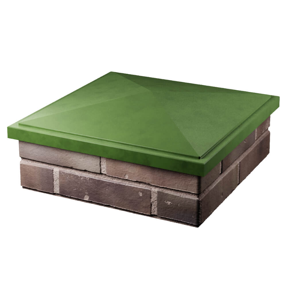 Колпак Zking БонаМоно Зеленый на столб 2х2 кирпича (515х515, 530х530мм) в Нижнекамске фото