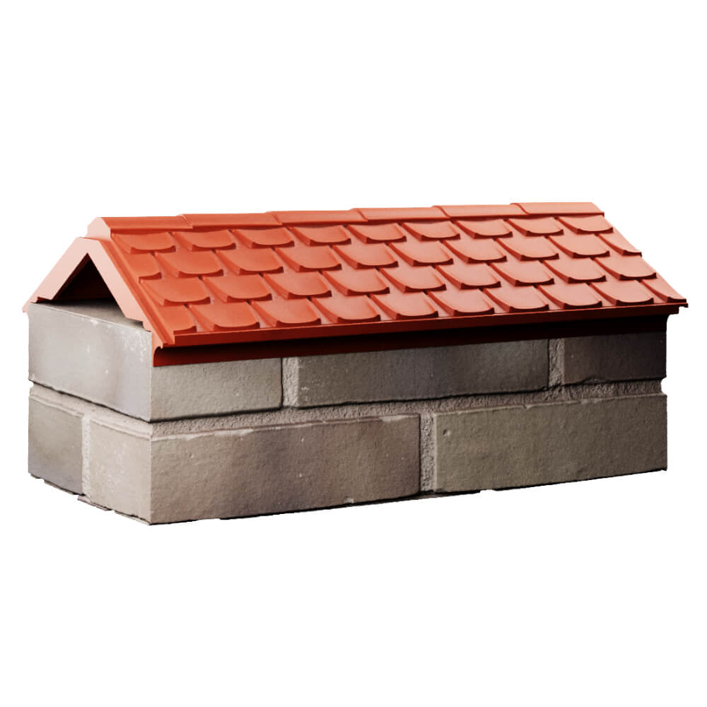 Парапет Zking Эльбрус Красный с посадкой на 1 кирпич (255мм) Нижнекамск фото