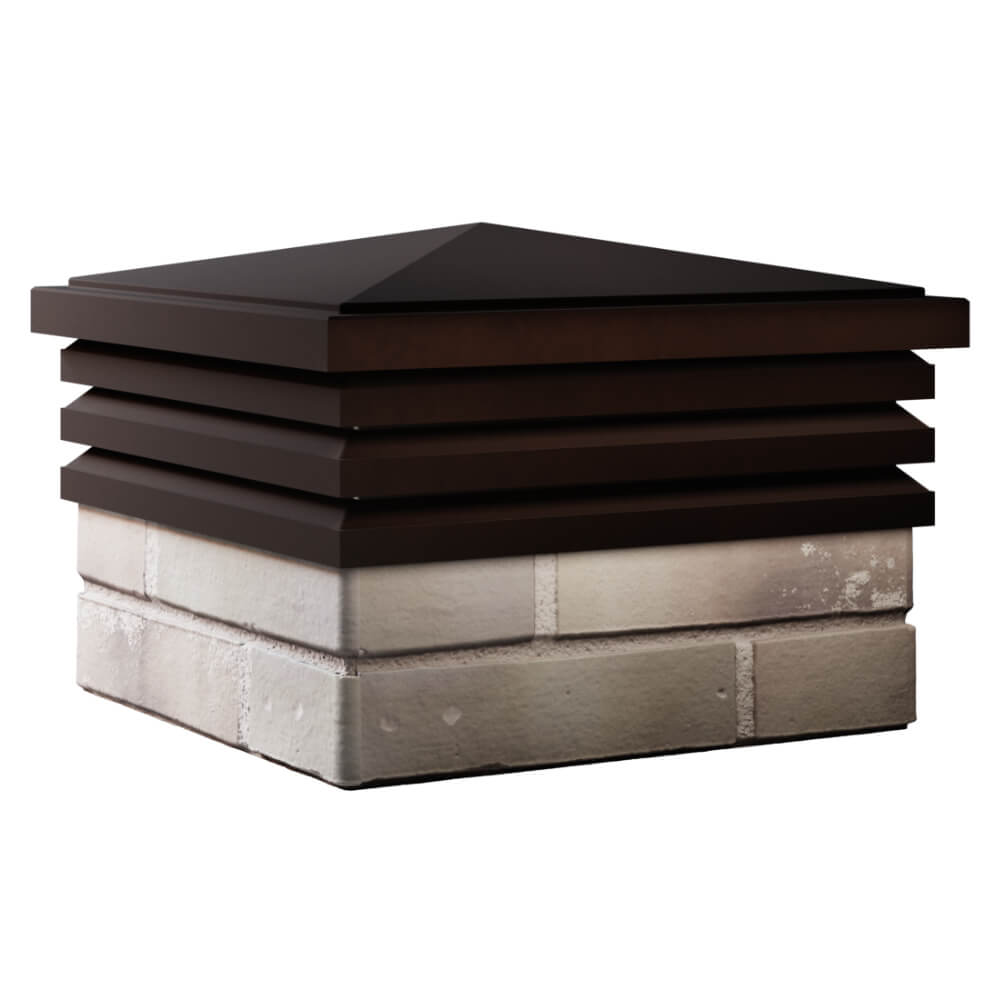 Колпак Zking Бона ХайТек Коричневый на столб 1.5х1.5 кирпича (385х385мм) в Нижнекамске фото