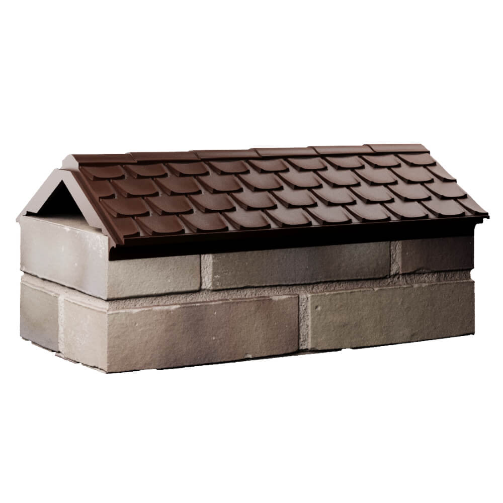 Парапет Zking Эльбрус Коричневый с посадкой на 1 кирпич (255мм) Нижнекамск фото