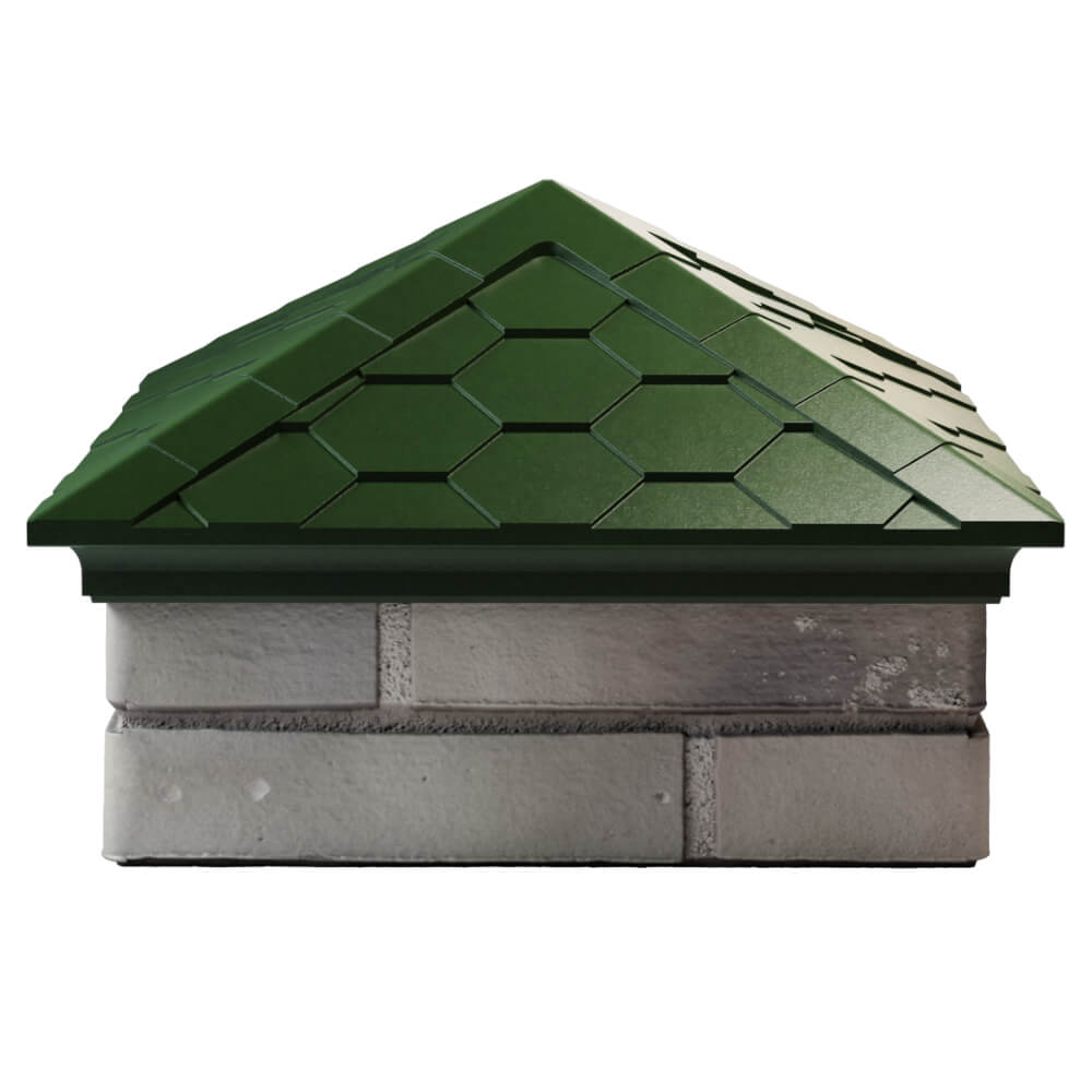 Колпак Zking Эверест Зеленый на столб 1.5х1.5 кирпича (390х390мм) Нижнекамск фото