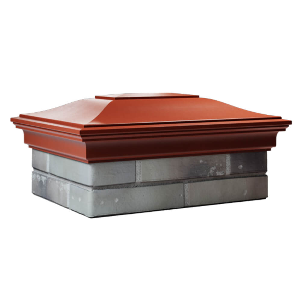 Колпак Zking Монблан Красный на столб 2х1.5 кирпича (515х385мм) в Нижнекамске фото