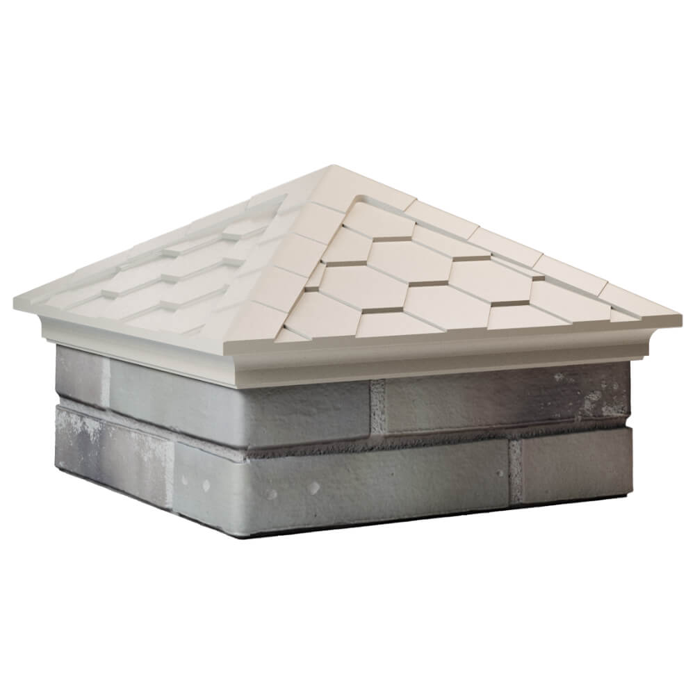 Колпак Zking Эверест Бежевый на столб 1.5х1.5 кирпича (390х390мм) в Нижнекамске фото