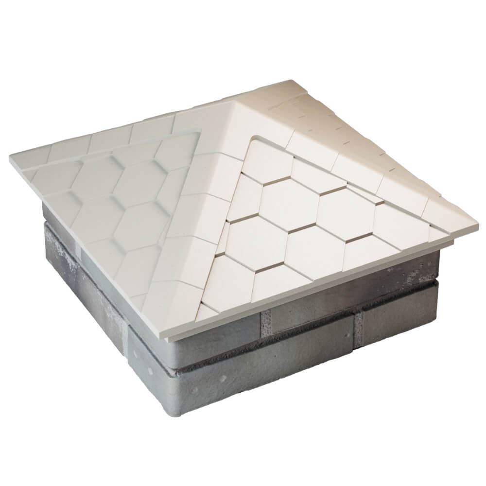 Колпак Zking Эверест Бежевый на столб 1.5х1.5 кирпича (390х390мм) в Нижнекамске фото